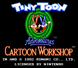 Tiny Toon Adventures title screen for NES